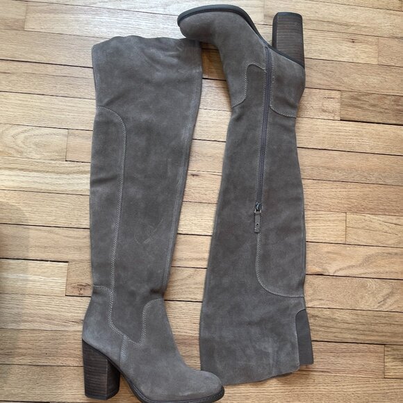 Kelsi Dagger Brooklyn Logan Taupe Wide Calf Boots NWOB Size 7 - Picture 6 of 14